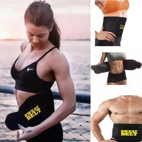 Hot Women Men Sweat Body Suit Sweat Belt Shaper Waist Sports Belt Waist Trainer Corset Shapewear Unisex Slimming Vest