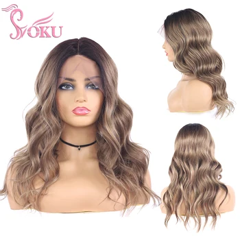 SOKU Blonde Synthetic Lace Front Wigs Ombre Middle Part Natural Wave Wig Trendy Fashion Hairstyle For Black White Women Daily
SOKU Blonde Synthetic Lace Front Wigs Ombre Middle Part Natural Wave Wig Trendy Fashion Hairstyle For Black White Women Daily