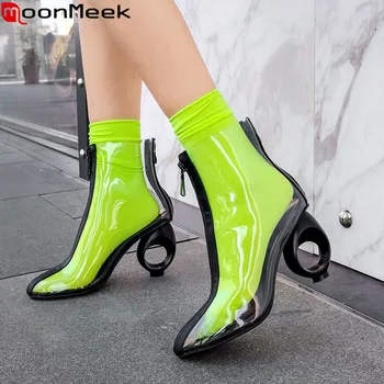 MoonMeek fashion transparent Pvc+cow leather boots women mixed colors ladies ankle boots high heels shoes ladies prom boots 2020
MoonMeek fashion transparent Pvc+cow leather boots women mixed colors ladies ankle boots high heels shoes ladies prom boots 2020