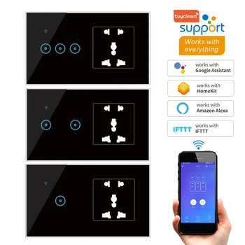2/3gang WiFi Smart Switch TIMING Amazon Alexa Google Assistant IFTTT Smart Life APP WiFi Universal Socket Switch Remote Control
2/3gang WiFi Smart Switch TIMING Amazon Alexa Google Assistant IFTTT Smart Life APP WiFi Universal Socket Switch Remote Control