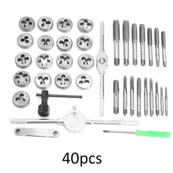40pcs Metric Tap And Dies Set Thread Taper Drill Wrench Screw Kit For Maintenance Repair Work With Storage Case
40pcs Metric Tap And Dies Set Thread Taper Drill Wrench Screw Kit For Maintenance Repair Work With Storage Case
