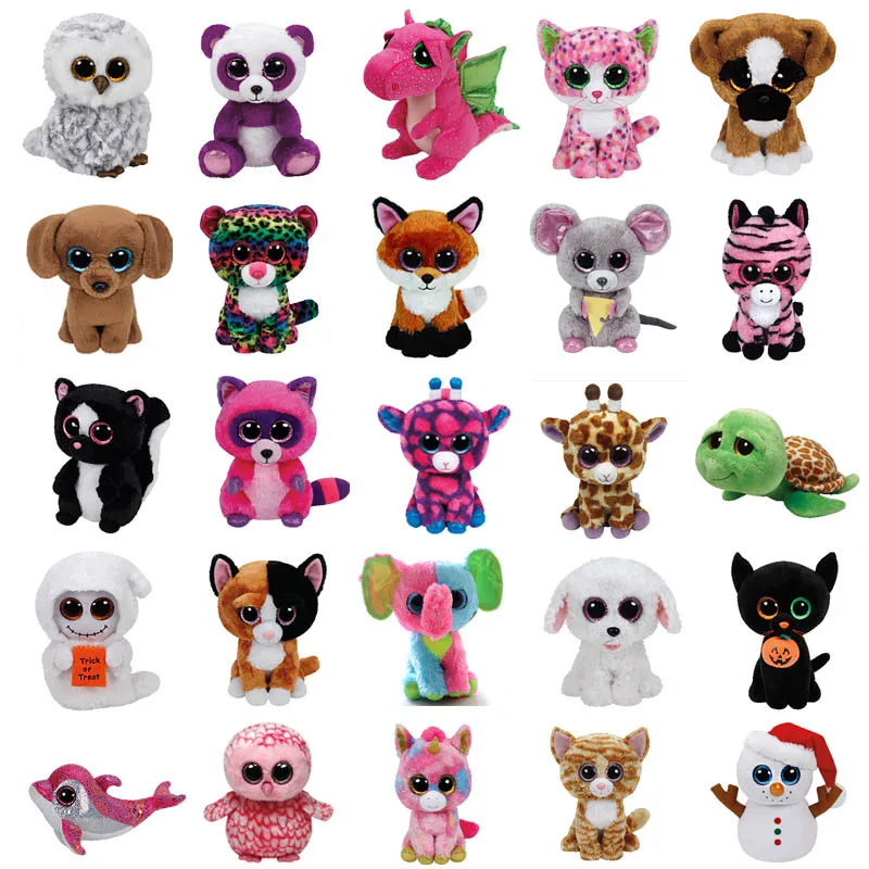 Плюшевые игрушки-животные Ty Beanie с большими глазами искусственная