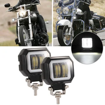 

1Pair 3inch 40W LED Motorcycles Work Light Cube Angle Eyes DRL Fog Lamp Spotlight Waterproof 12-30v 6000K Cool White Car Lights
