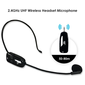 2.4GHz UHF Wireless Microphone Headset Voice Amplifier Head-Mounted Mic Speaker for Live Teaching Guide Lecture Universal
2.4GHz UHF Wireless Microphone Headset Voice Amplifier Head-Mounted Mic Speaker for Live Teaching Guide Lecture Universal