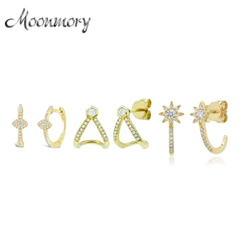 Moonmory Luxury Jewelry 925 Sterling Silver Small Circle Eye Huggies Hoop Earring For Women Gold Plated Star Earring Christmas
Moonmory Luxury Jewelry 925 Sterling Silver Small Circle Eye Huggies Hoop Earring For Women Gold Plated Star Earring Christmas