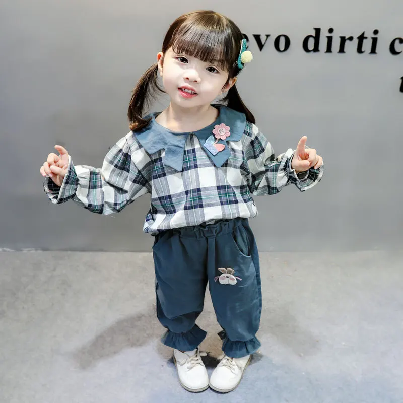 Childrenswear 2019 Spring New Style Girls Long Sleeve Trousers Set Children Korean-style Plaid Shirt Two-Piece Set Baby Clothes
Childrenswear 2019 Spring New Style Girls Long Sleeve Trousers Set Children Korean-style Plaid Shirt Two-Piece Set Baby Clothes