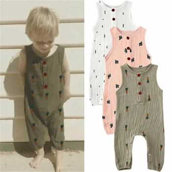 Infant Baby Girls Boy Kid Sleeveless Cotton Romper Baby Boy Girl Printed Summer Outfits Brand Fashion Cotton Linen Clothes 0-24M 
Infant Baby Girls Boy Kid Sleeveless Cotton Romper Baby Boy Girl Printed Summer Outfits Brand Fashion Cotton Linen Clothes 0-24M