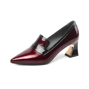 Classic Design Women Shoes 2020 Spring Summer hoof high Heels Pumps Fashion Genuine Leather Shoes Woman 
Classic Design Women Shoes 2020 Spring Summer hoof high Heels Pumps Fashion Genuine Leather Shoes Woman