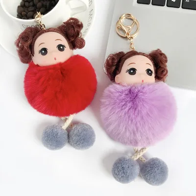 Cute Doll Keychain Funny Baby Pom Pom Key Chain Fluffy Fur Ball Key Ring Plush Keyring For Women Bag Charm Accessories Gift
Cute Doll Keychain Funny Baby Pom Pom Key Chain Fluffy Fur Ball Key Ring Plush Keyring For Women Bag Charm Accessories Gift