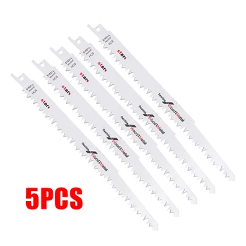 5pcs High Carbon Steel Reciprocating Wood Saw Cutters 240mm Sabre Tool Set 5mm Gear Pitch Reciprocating Saw Blades
5pcs High Carbon Steel Reciprocating Wood Saw Cutters 240mm Sabre Tool Set 5mm Gear Pitch Reciprocating Saw Blades