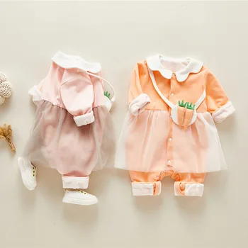 Famuka Baby Girls Rompers Long Sleeve Cute Mesh Jumpsuit Newborn Baby Petal Collar Clothing Infantil for Spring Autumn Outerwear
Famuka Baby Girls Rompers Long Sleeve Cute Mesh Jumpsuit Newborn Baby Petal Collar Clothing Infantil for Spring Autumn Outerwear