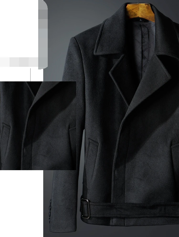 Men's woolen jacket 2020 autumn and winter new show locomotive short business slim casual woolen coat jacket Men's woolen jacket 2020 autumn and winter new show locomotive short business slim casual woolen coat jacket