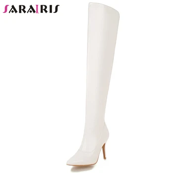 SaraIris Sexy Girl Pointed Toe Zipper High Heels Boots Solid Sexy Knee High Boots Women 2020 Party Dress Wedding Shoes Woman
SaraIris Sexy Girl Pointed Toe Zipper High Heels Boots Solid Sexy Knee High Boots Women 2020 Party Dress Wedding Shoes Woman