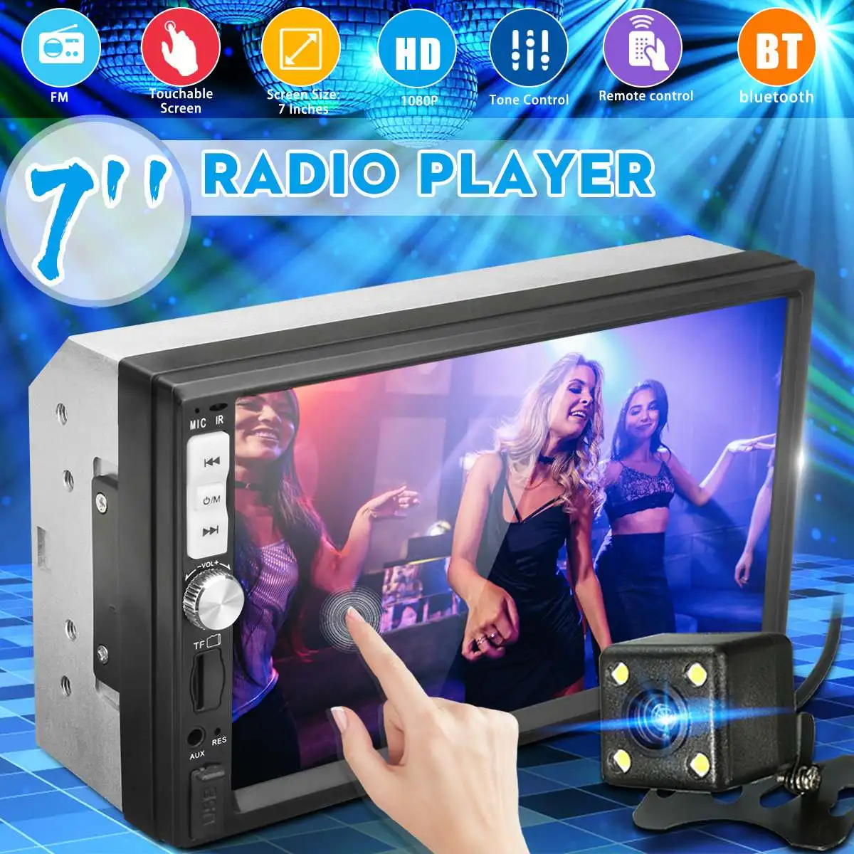 2 Din Car Stereo Radio Player 7''HD For Touch Screen bluetooth Car MP5 Player Rear View Camera FM/USB Mirror Link Remote Control
2 Din Car Stereo Radio Player 7''HD For Touch Screen bluetooth Car MP5 Player Rear View Camera FM/USB Mirror Link Remote Control