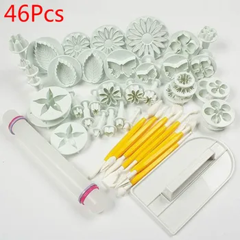 46Pcs/Set Embossing Flower Cookie Cutters Rolling Pin Chocolate Candy Stamping Molds Biscuit Pastry Mold Cake Decorating Tools
46Pcs/Set Embossing Flower Cookie Cutters Rolling Pin Chocolate Candy Stamping Molds Biscuit Pastry Mold Cake Decorating Tools