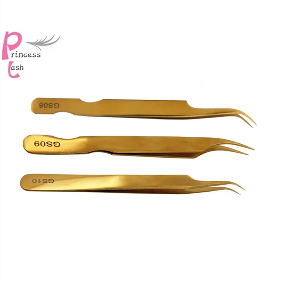 GS10 Elegant GOLDEN Curved TWEEZERS Especially for 3D Volume Eyelash extension Lashes Precision Tweezers Make- up tools
GS10 Elegant GOLDEN Curved TWEEZERS Especially for 3D Volume Eyelash extension Lashes Precision Tweezers Make- up tools