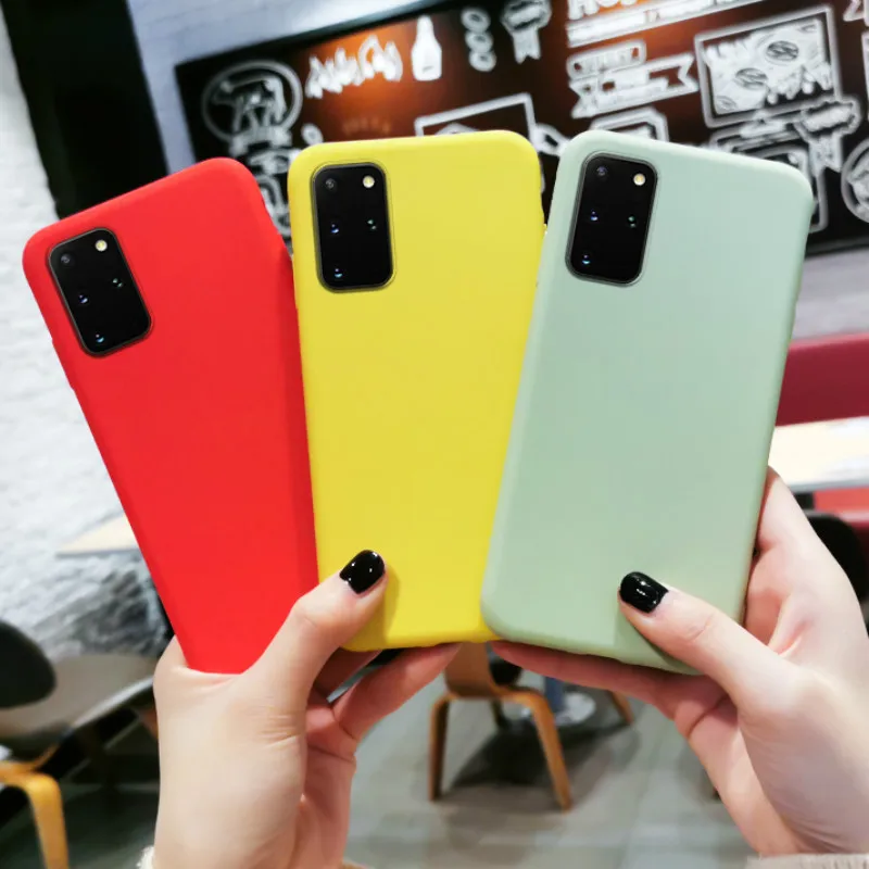 Мягкий силиконовый чехол карамельного цвета для телефона Samsung Galaxy S20 Ultra S10 S9 S8 Note 8