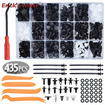 Erick's Wiper 435Pcs Car Body Push Pin Rivet Trim Clips Removal Tools Bumper Fender Panel Fastener Auto Mixed Door Retainer Kit