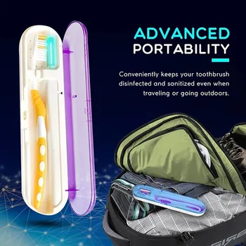 Portable UV Toothbrush Sterilizer UV Light Toothbrush Storage Sanitizer Sterilizer Germicidal Box For Family Travel 0.5W
Portable UV Toothbrush Sterilizer UV Light Toothbrush Storage Sanitizer Sterilizer Germicidal Box For Family Travel 0.5W