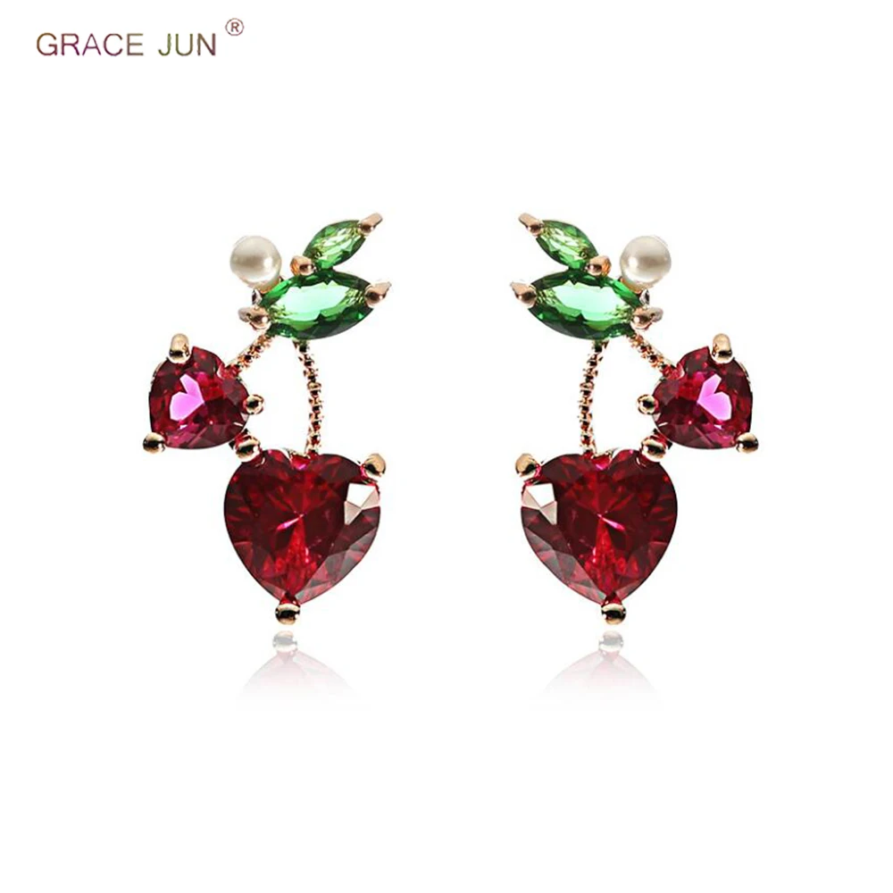 GRACE JUN Cute Small AAA Cubic Zircon Cherry Shape Clip on Earrings Without Piercing Popular Student Earrings Anti Allergy
GRACE JUN Cute Small AAA Cubic Zircon Cherry Shape Clip on Earrings Without Piercing Popular Student Earrings Anti Allergy