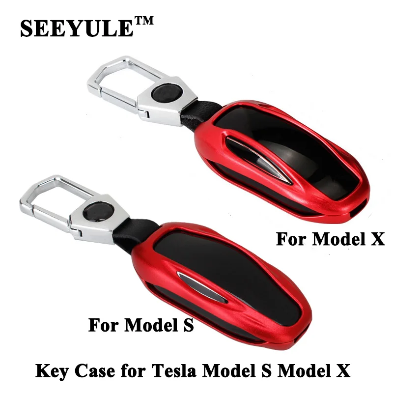 1pc SEEYULE Customized Aluminum Alloy Car Key Case Cover Key Shell Protector Red Accessories for Tesla Model S Model X 2014-2020
1pc SEEYULE Customized Aluminum Alloy Car Key Case Cover Key Shell Protector Red Accessories for Tesla Model S Model X 2014-2020