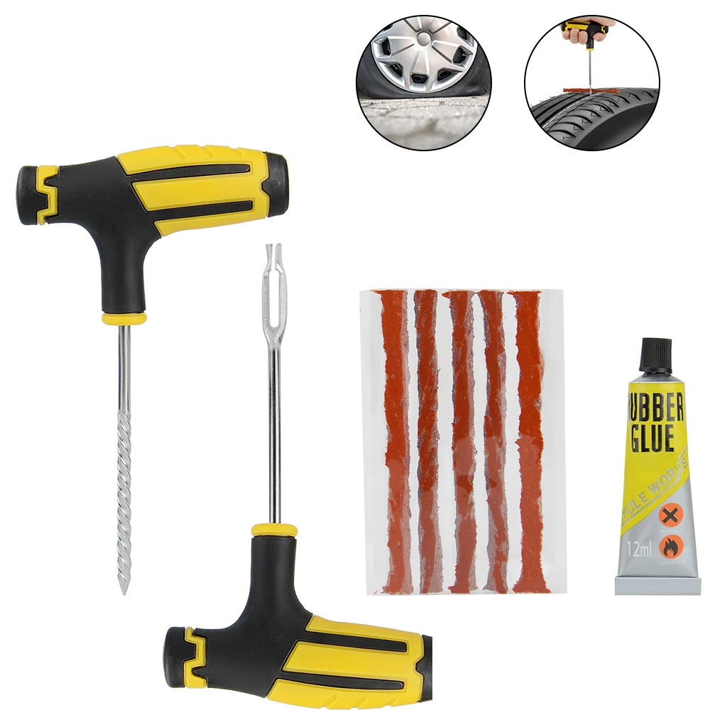 Car Tire Repair Tool Kit Studding Tool Set Auto Bike Tubeless Tire Tyre Puncture Plug Garage Car Accessories free shipping
Car Tire Repair Tool Kit Studding Tool Set Auto Bike Tubeless Tire Tyre Puncture Plug Garage Car Accessories free shipping