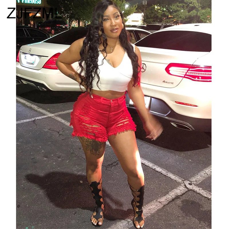 High Waist Ripped Red Denim Shorts for Women Vintage Bodycon Club Washed Jeans Biker Shorts Summer Plus Size Sexy Mini Shorts
High Waist Ripped Red Denim Shorts for Women Vintage Bodycon Club Washed Jeans Biker Shorts Summer Plus Size Sexy Mini Shorts