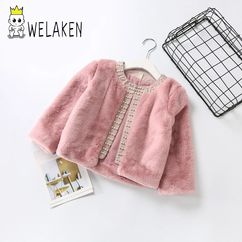 weLaken Winter Cute Baby Coat Girls Fur clothes Solid Pearl Decoration jacket For Girls Windbreakers Kids Girls Baby Girl Coat
weLaken Winter Cute Baby Coat Girls Fur clothes Solid Pearl Decoration jacket For Girls Windbreakers Kids Girls Baby Girl Coat