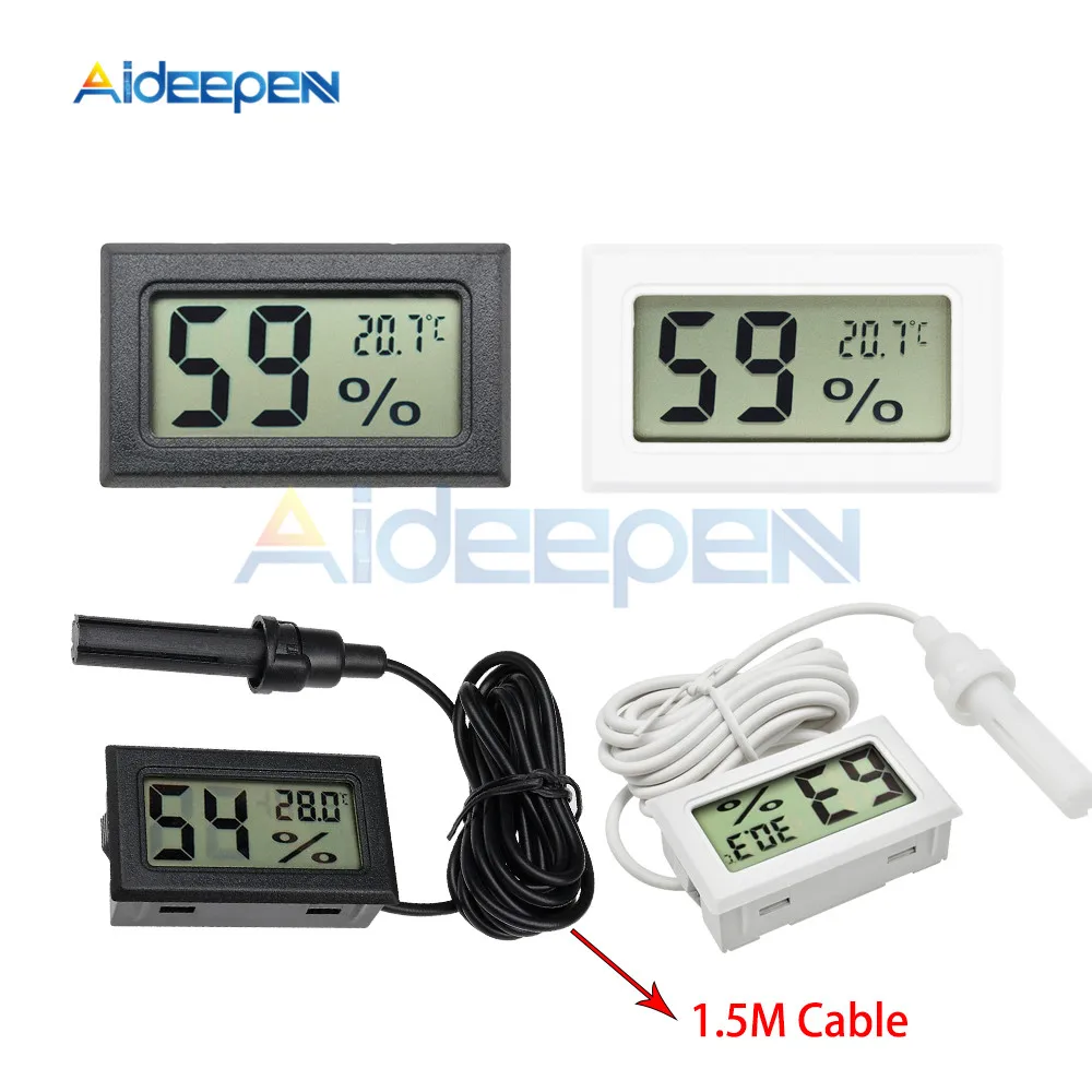Digital LCD Indoor Convenient Temperature Sensor Humidity Meter Thermometer Hygrometer Gauge for Fridge Freezer Aquarium 1.5M
Digital LCD Indoor Convenient Temperature Sensor Humidity Meter Thermometer Hygrometer Gauge for Fridge Freezer Aquarium 1.5M