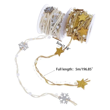 Christmas Handmade Pentagonal Star/snowflake Bead Chain Ribbon Gift Packaging H 72XF 
Christmas Handmade Pentagonal Star/snowflake Bead Chain Ribbon Gift Packaging H 72XF