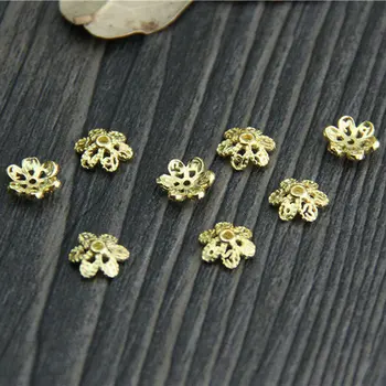 6.5mm Real 925 Sterling Silver Gold Plated Spacer Beads Caps DIY Fine Jewelry Making Findings&Components
6.5mm Real 925 Sterling Silver Gold Plated Spacer Beads Caps DIY Fine Jewelry Making Findings&Components