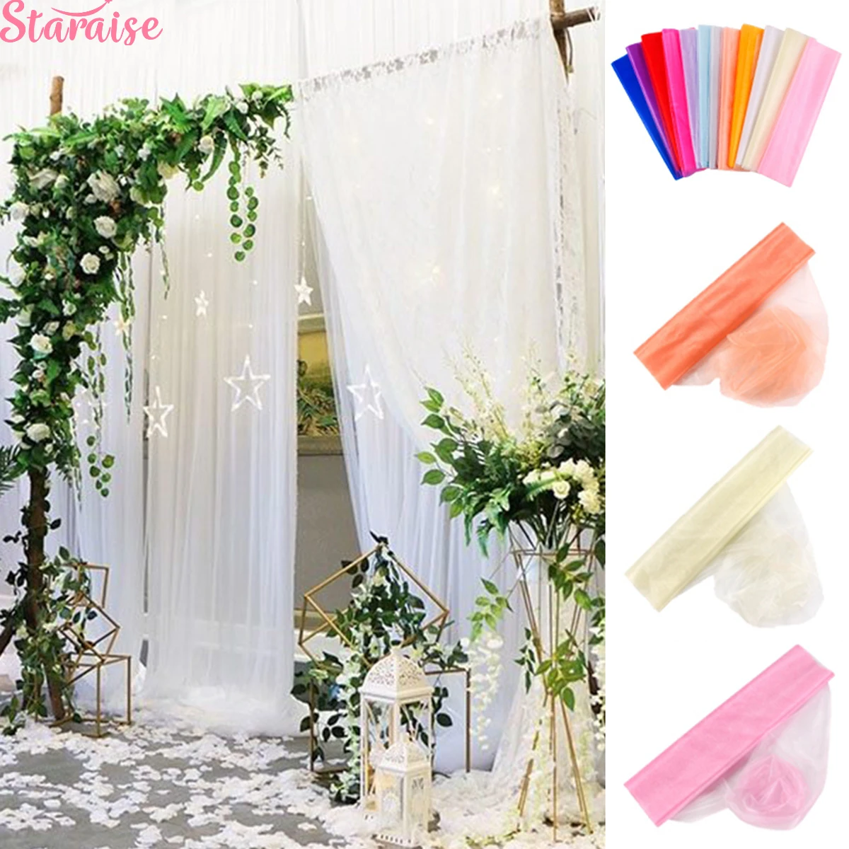5m/10m Wedding Sheer Yarn Crystal Organza Tulle Roll Rustic Wedding Decor Table Vintage Wedding Party Deco Supplies Marriage
5m/10m Wedding Sheer Yarn Crystal Organza Tulle Roll Rustic Wedding Decor Table Vintage Wedding Party Deco Supplies Marriage