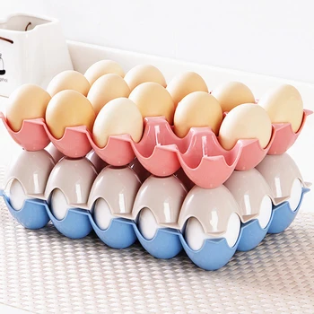 15 Grid Stackable Eggs Shelf Container Egg Fixed Storage Box Eggs Holder Case Plastic Tray Kitchen Fridge Space Saving Organizer
15 Grid Stackable Eggs Shelf Container Egg Fixed Storage Box Eggs Holder Case Plastic Tray Kitchen Fridge Space Saving Organizer