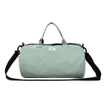 Travel Bag Fashion Sports Canvas Cylinder Gym Bag Solid Color Simple One-Shoulder Cylinder Hand Bag 
Travel Bag Fashion Sports Canvas Cylinder Gym Bag Solid Color Simple One-Shoulder Cylinder Hand Bag