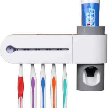 2 in 1 UV Light Toothbrush Sterilizer with Automatic Toothpaste Dispenser Ultraviolet Antibacteria Toothbrush Toothpaste Holder
2 in 1 UV Light Toothbrush Sterilizer with Automatic Toothpaste Dispenser Ultraviolet Antibacteria Toothbrush Toothpaste Holder