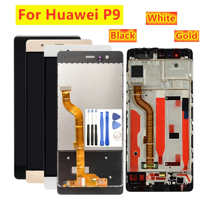 5.2" LCD For HUAWEI P9 Touch Screen Digitizer Display With Frame Replacement for HUAWEI P9 LCD Display EVA-L09 EVA-L19
5.2" LCD For HUAWEI P9 Touch Screen Digitizer Display With Frame Replacement for HUAWEI P9 LCD Display EVA-L09 EVA-L19