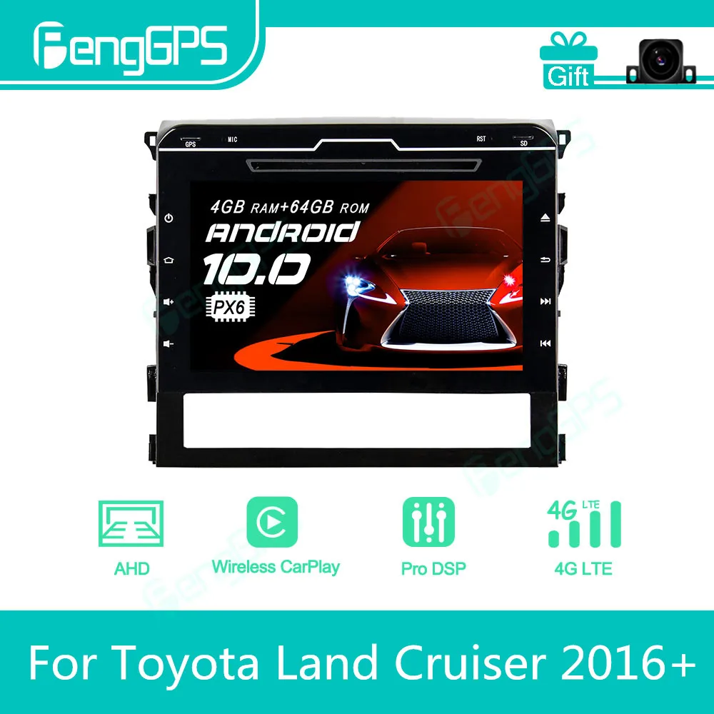 

For TOYOTA LAND CRUISER 200 LC200 2016 - 2020 Android Car Radio Stereo Multimedia DVD Player 2 Din Autoradio GPS Navi PX6 Unit