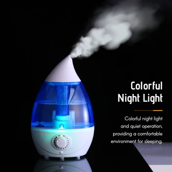 2L Air Humidifier with Colorful Night Light Bedroom Humidifier with Filter Air Purify Water Remove Odour for Offices Living Room
2L Air Humidifier with Colorful Night Light Bedroom Humidifier with Filter Air Purify Water Remove Odour for Offices Living Room