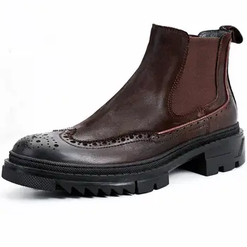 Genuine Leather Big Size Chelsea Boots Zipper Autumn Winter Military Boots Round Men Zipper Cowhide Thick bottom Free Shipping
Genuine Leather Big Size Chelsea Boots Zipper Autumn Winter Military Boots Round Men Zipper Cowhide Thick bottom Free Shipping