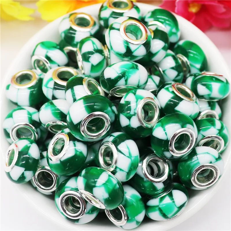 10Pcs New Patchwork Color Resin Muranos European Large Hole Spacer Beads Craft Beads Charms for Pandora Bracelet Jewelry Making
10Pcs New Patchwork Color Resin Muranos European Large Hole Spacer Beads Craft Beads Charms for Pandora Bracelet Jewelry Making