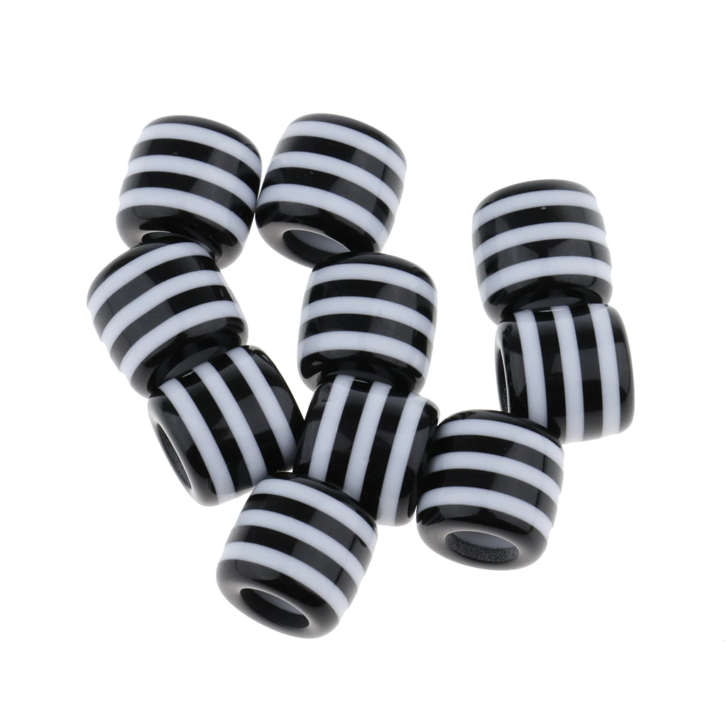 10Pcs/Pack Dread Lock Braiding Striped Beads Hair Accesories Tube 10Pcs/Pack Dread Lock Braiding Striped Beads Hair Accesories Tube