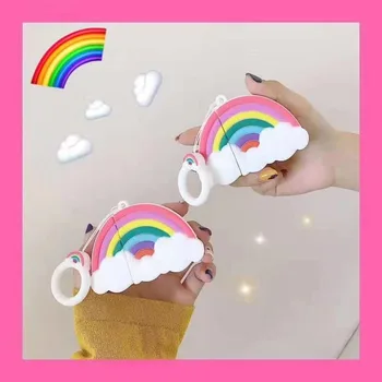 3D Rainbow Earphone Case For Airpods 2 1 Case Silicone Headphone/Earpods Cover For Apple Air pods 1 2 Cases With Ring Coque
3D Rainbow Earphone Case For Airpods 2 1 Case Silicone Headphone/Earpods Cover For Apple Air pods 1 2 Cases With Ring Coque
