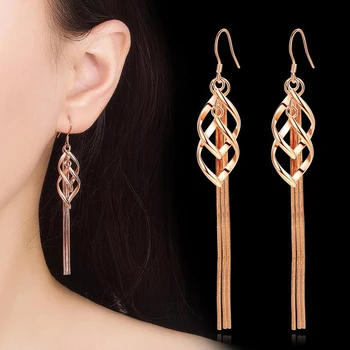 Wholesale 12 pairs Korean Double Long Tassel Drop Earrings Twist Female Earrings Fashion Wedding Party Jewelry Gifts For Women 
Wholesale 12 pairs Korean Double Long Tassel Drop Earrings Twist Female Earrings Fashion Wedding Party Jewelry Gifts For Women