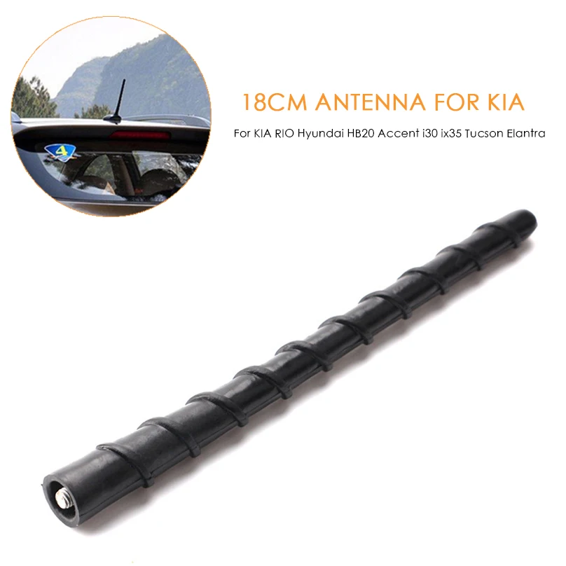 18cm Car Radio AM FM Roof Aerial Antenna Stubby Helix Helical Loop For KIA RIO Hyundai HB20 Accent i30 ix35 Tucson Elantra
18cm Car Radio AM FM Roof Aerial Antenna Stubby Helix Helical Loop For KIA RIO Hyundai HB20 Accent i30 ix35 Tucson Elantra
