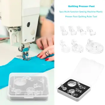7pcs Multi-function Plastic Foot Presser Quilting Sewing Machine Embroidery Tool Embroidery Gauge Foot-pressing for Household
7pcs Multi-function Plastic Foot Presser Quilting Sewing Machine Embroidery Tool Embroidery Gauge Foot-pressing for Household