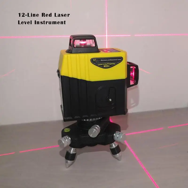 12-Line Red Laser Level Meter Self-leveling Device Small 3D Wall Meter 360 Degree Infrared Laser Line Meter EU Charger Measuring
12-Line Red Laser Level Meter Self-leveling Device Small 3D Wall Meter 360 Degree Infrared Laser Line Meter EU Charger Measuring