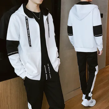 New Fashion Men's Casual Set Hooded Sweatshirt Long Sweatpants 2 Pieces Black White Hoodie Plus Size M-5XL Letters Printed H8 
New Fashion Men's Casual Set Hooded Sweatshirt Long Sweatpants 2 Pieces Black White Hoodie Plus Size M-5XL Letters Printed H8