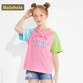 Balabala Girls' short-sleeved T-shirt children summer 2020 new cotton round neck cute comfortable breathable
Balabala Girls' short-sleeved T-shirt children summer 2020 new cotton round neck cute comfortable breathable