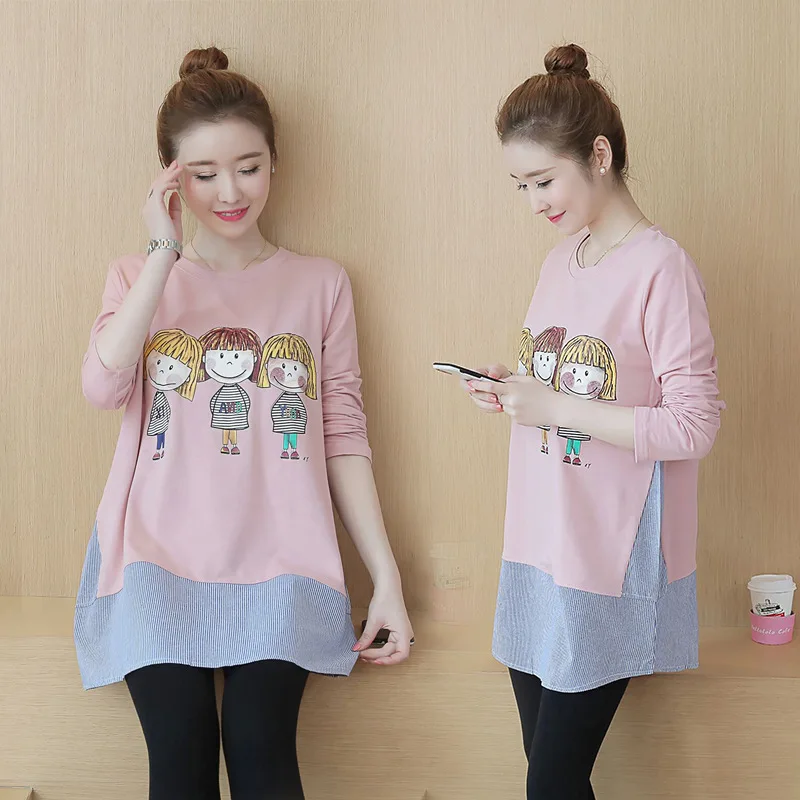 Maternity Clothes Autumn Clothing Tops 2018 Fashion Models New Style Loose-Fit Long-sleeved T-shirt Nursing Pregnancy Large Size
Maternity Clothes Autumn Clothing Tops 2018 Fashion Models New Style Loose-Fit Long-sleeved T-shirt Nursing Pregnancy Large Size