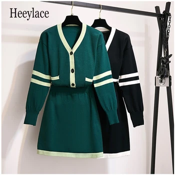 French Design Fashion Knitting Cardigan V Neck Sweater Suit Short Knitted Skirt Two-Piece Clothing Set Women Outfit Knitwear
French Design Fashion Knitting Cardigan V Neck Sweater Suit Short Knitted Skirt Two-Piece Clothing Set Women Outfit Knitwear